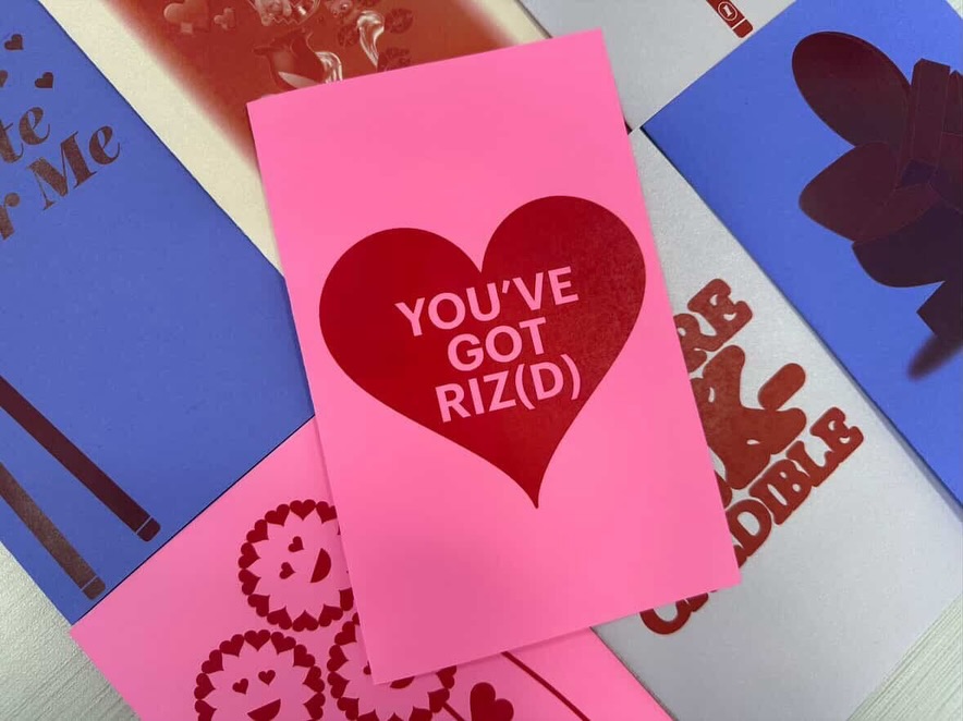 RISD love is in the air💕❤️💞

Valentine cards by Graphic Design grad student Avrie Allen for @risd_artslang.
